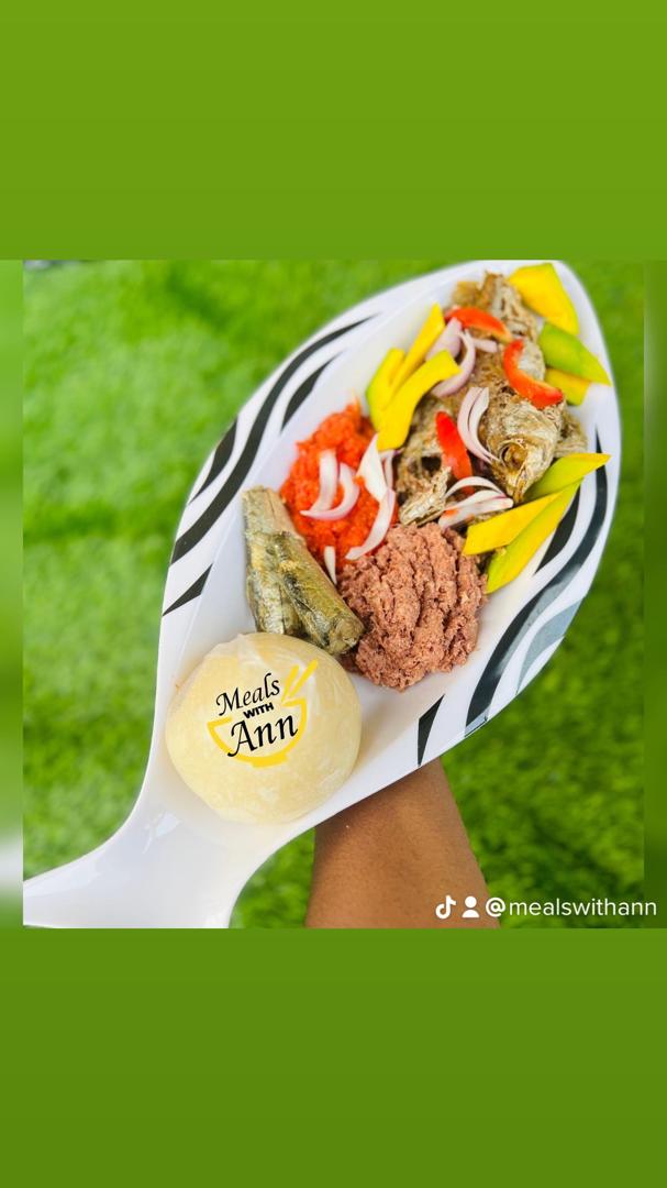Signature plated dish on branded spoon